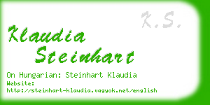 klaudia steinhart business card
